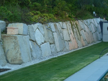 Kelleraushub mit Errichtung von Steinmauern